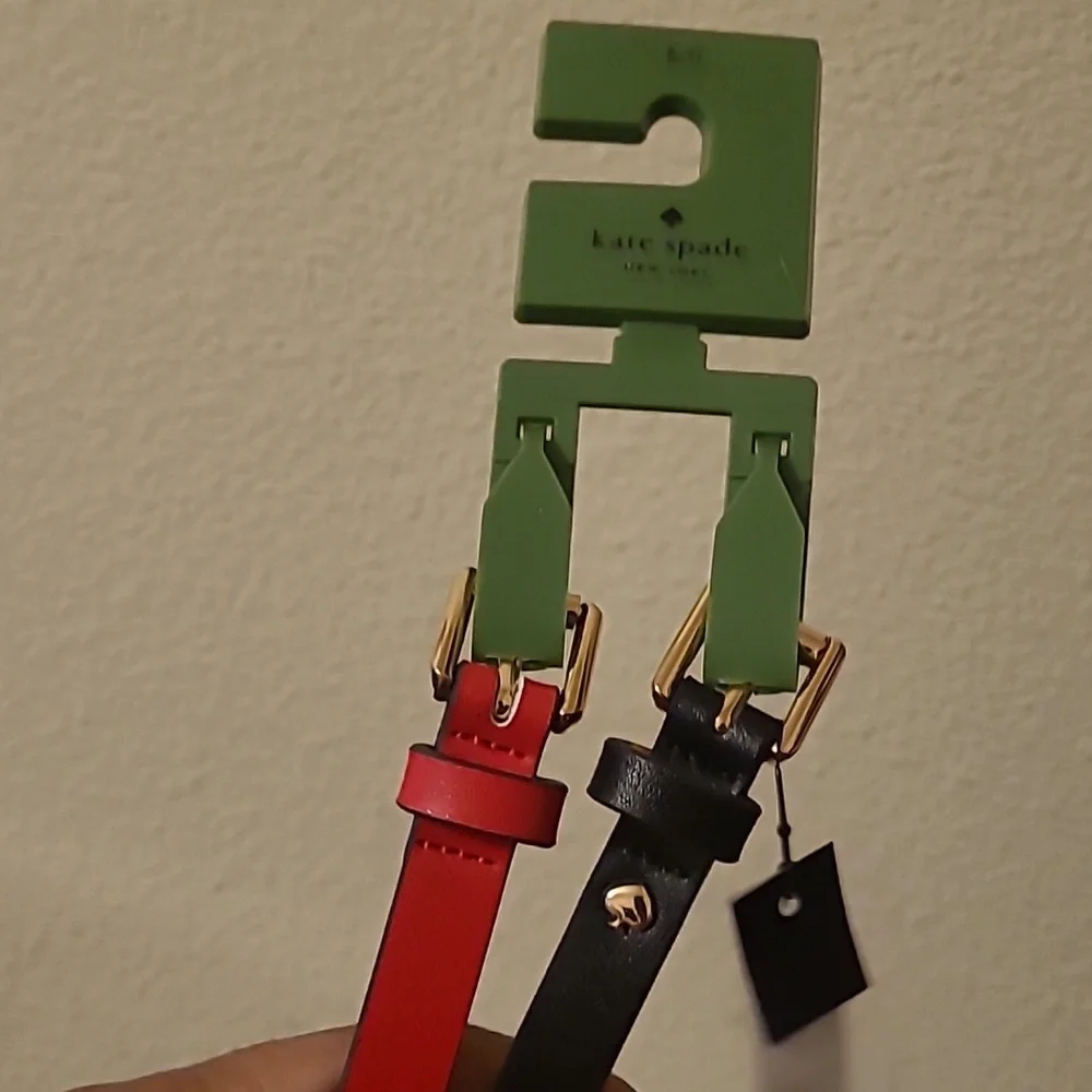 Kate Spade Red & Black Belts - Size Large